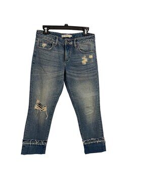Hidden Jeans Distressed Crop Cuffed Jeans Size 27 NWOT‎